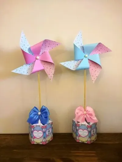Centro de mesa chá revelação - artesanato de Fina Essência Papelaria Personalizada