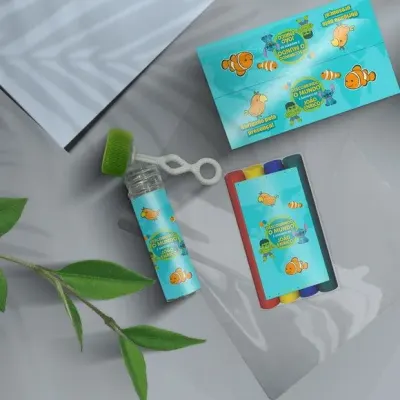 Kit Massinha + Giz + Bolha - Personagens Personalizado - artesanato de Mi Papelaria Criativa