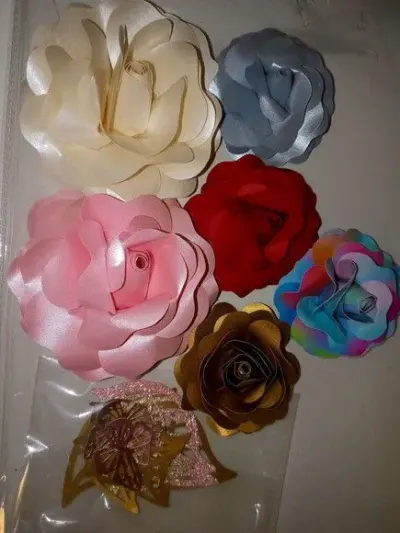 Kit 5 Flores Topo de Bolo - artesanato de PAPCRIE