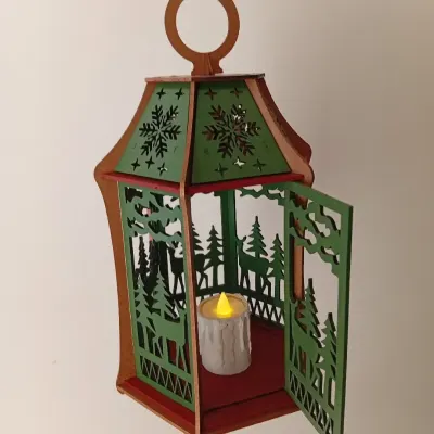 Lanterna natalina - artesanato de RR Artesanatos