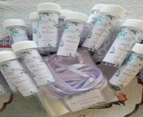 Bolha de Sabão Casamento Personalizada - artesanato de Artmanha Lembrancinhas
