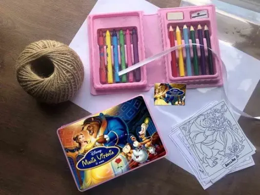 Estojinho de Pintura Bela e a Fera Personalizado - artesanato de creativitybynina