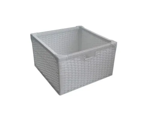 Cesto Gaveta Sintético Branco 50x35x15 - artesanato de Mundo Urbano