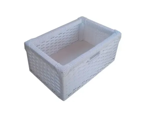 Gaveta Vime Sintético Branco 37x58x20 - artesanato de Mundo Urbano