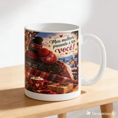 Caneca Natal Romântico Max Absoluto - artesanato de Max Absoluto