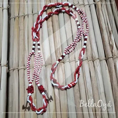 Guia de Xango de 3 fios - artesanato de BellaOya Guias e Brajas