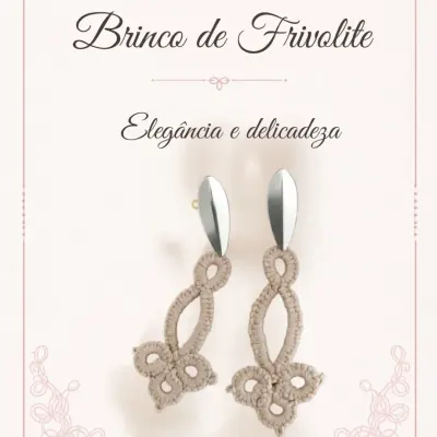 Brinco Frivolitè 1 - artesanato de Djulik