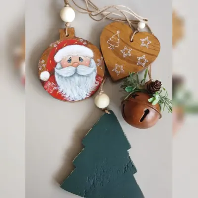 Pendente Noel - Aconchego - artesanato de Flor Seca Casa e Ambiente