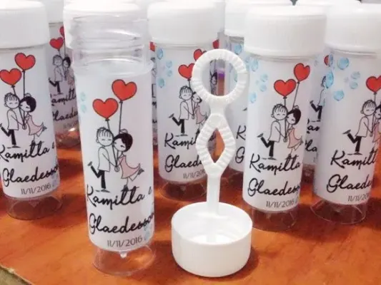 Bolinha de Sabão Casamento Personalizada Muito - artesanato de Mi Papelaria Criativa
