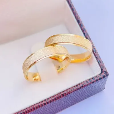 Alianças de Ouro 18k 4mm 4grs Casamento + Anel Solitário - artesanato de TM JOIAS