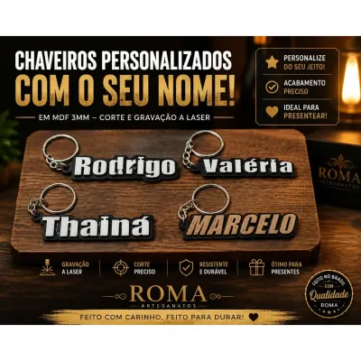 chaveiros personalizados - artesanato de RoMa artesanatos
