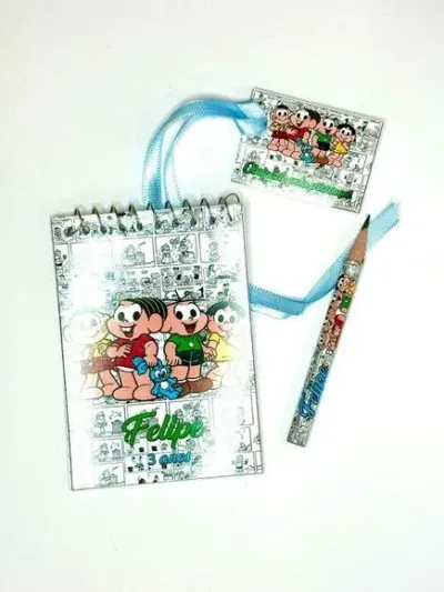 Bloquinho Turma da Mônica Personalizado - artesanato de Mi Papelaria Criativa