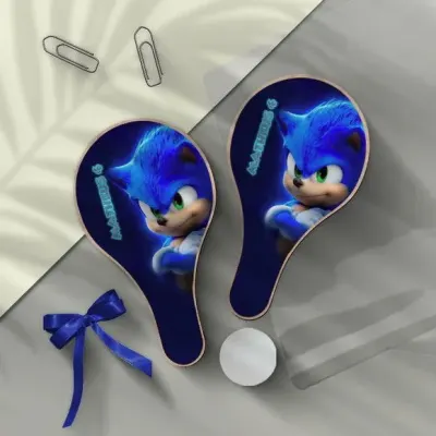 Raquete Ping Pong - Sonic Personalizada - artesanato de Mi Papelaria Criativa