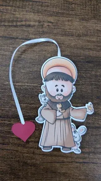 Marcador de Página 08 cm - São Francisco de Assis T - artesanato de Emejhu Personalizados