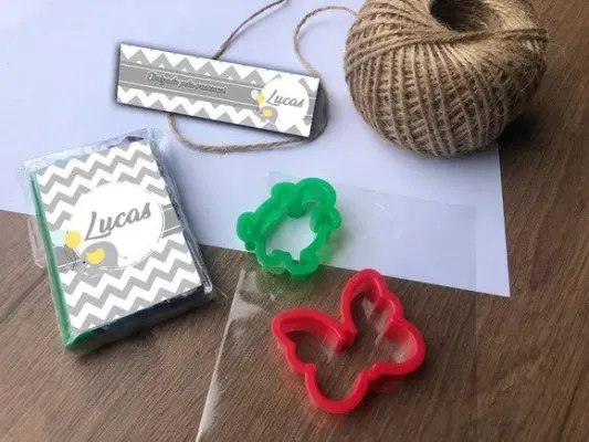 Massinha Modelar Elefantinho Personalizada - artesanato de Mi Papelaria Criativa