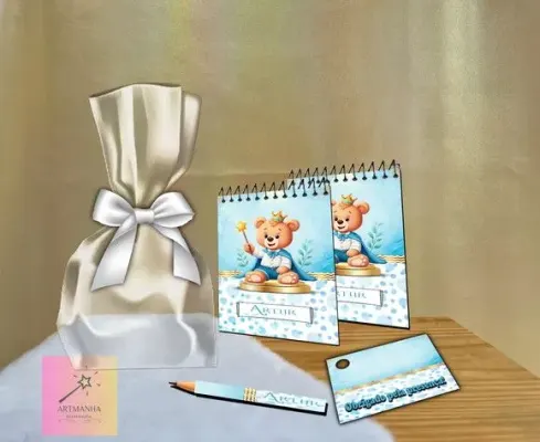 Bloquinho Cha de Bebe Personalizado - artesanato de Artmanha Lembrancinhas