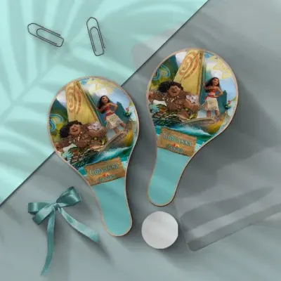 Raquete Ping Pong - Moana Personalizada - artesanato de Mi Papelaria Criativa