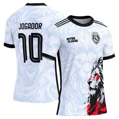 Camisa Interclasse Modelo 238 Leão Branco e Vermelho - artesanato de JD PRINT 3D