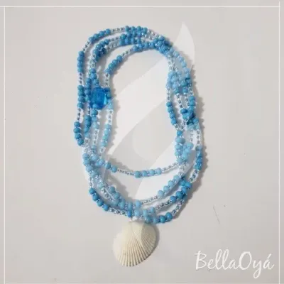 Guia de Proteção Iemanjá - artesanato de BellaOya Guias e Brajas