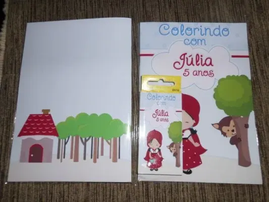 Kit colorir chapeuzinho vermelho - artesanato de PAPCRIE