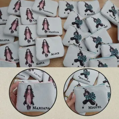 Porta Moedas Personalizado - Demon Slayer - artesanato de Innovare Studio