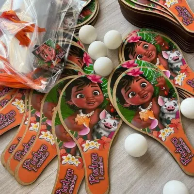 Raquete Ping Pong - Moana - artesanato de Mi Papelaria Criativa