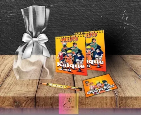 Bloquinho Naruto Personalizado - artesanato de Artmanha Lembrancinhas