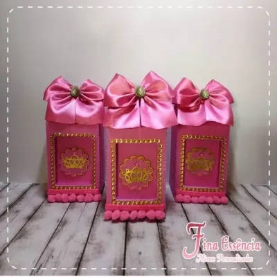 Caixa Milk Luxo Realeza / Príncesa/ Corôa - artesanato de Fina Essência Papelaria Personalizada