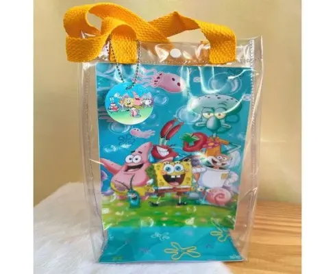 Sacola Transparente Bob Esponja Personalizado - artesanato de Artmanha Lembrancinhas