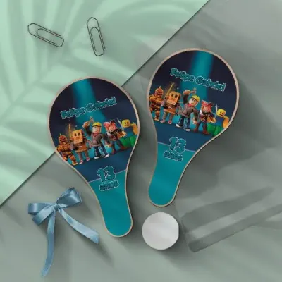 Raquete Ping Pong - Roblox Personalizada - artesanato de Mi Papelaria Criativa
