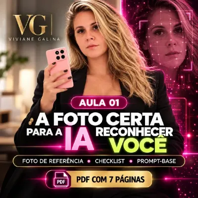 Aula 1- A foto certa para IA reconhecer você - artesanato de Viviane Galina VG
