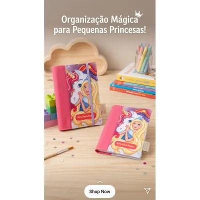 Capa para Agenda Escolar Personalizada em Tecido | Com Bolsos e Elástico - artesanato de Innovare Studio