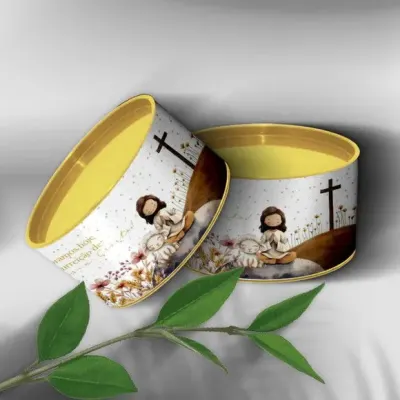Tubo Lata - Páscoa Jesus Cristo Personalizada - artesanato de Mi Papelaria Criativa