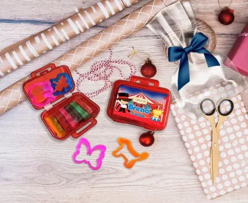 Mini Maleta com Massinhas Circo Personalizada - artesanato de Artmanha Lembrancinhas