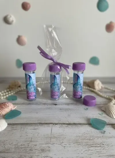 Bolha de Sabão - Calda Sereia Personalizado - artesanato de Mi Papelaria Criativa