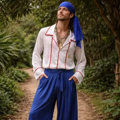 Conjunto masculino tipo cigano - artesanato de Empório cor e amor