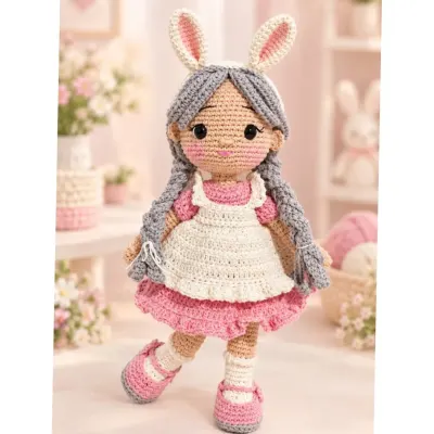 Boneca amigurumi - artesanato de Arlete Santos Art crochê