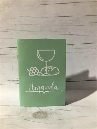 Mini livro de orações para comunhão 7x10 - artesanato de Fina Essência Papelaria Personalizada