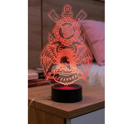 Luminária LED Corinthians com Iluminação Multicolorida
