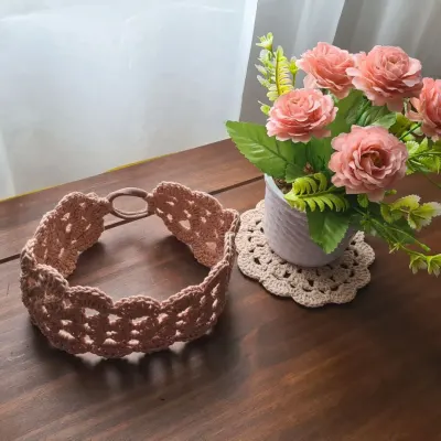 Faixa em crochê para Cabelo - artesanato de Mari Crochê feito com carinho!