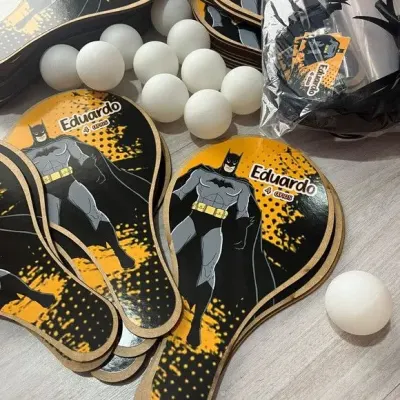 Raquete Ping Pong - Batman - artesanato de Mi Papelaria Criativa