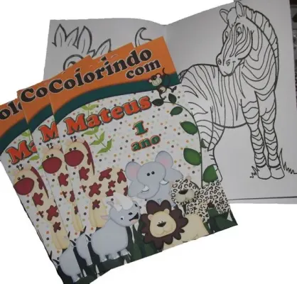Revista para Colorir Safari 14x10 - artesanato de PAPCRIE