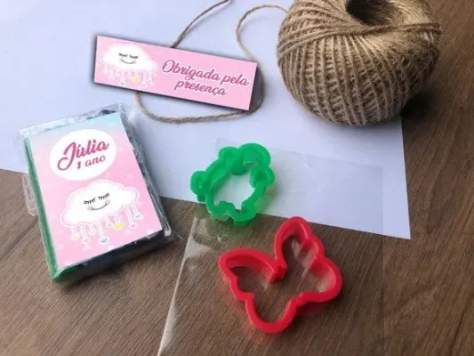 Massinha Modelar Chuva de Amor Personalizada - artesanato de Mi Papelaria Criativa