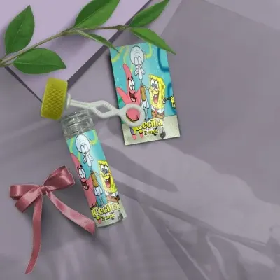 Bolha de Sabão - Bob Esponja Personalizado - artesanato de Mi Papelaria Criativa