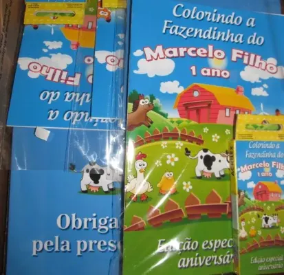 Kit colorir fazendinha - artesanato de PAPCRIE