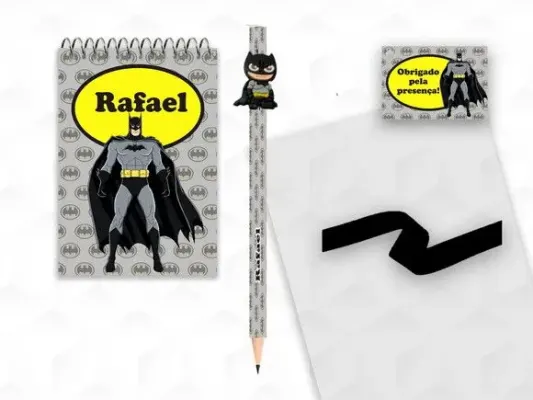 Bloquinho com Aplique Batman Personalizado - artesanato de creativitybynina