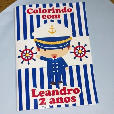 Revista de Colorir Marinheiro 14x10 - artesanato de PAPCRIE