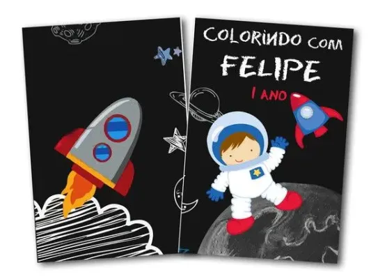 Revista Colorir Astronauta 14x10 - artesanato de PAPCRIE