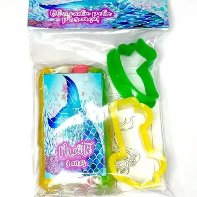 Massinha Modelar Calda de Sereia Personalizada - artesanato de Mi Papelaria Criativa