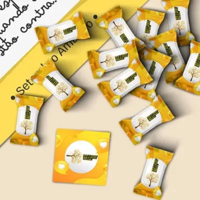Bala - Setembro Amarelo Personalizado - artesanato de Mi Papelaria Criativa